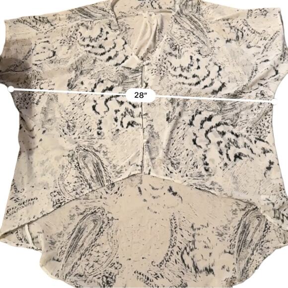 ASTR The Label Cream & Black Animal Print High‎ Low Shear Tunic Top Size S - Picture 7 of 10
